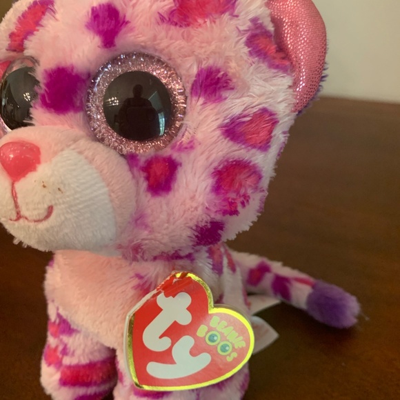 Ty Beanie Boo GLAMOUR Spotted Leopard Cat 6" Plush NEW w Tags Collectable - Picture 3 of 8